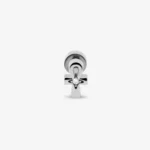 Piercing ankh alb