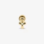 Piercing ankh alb